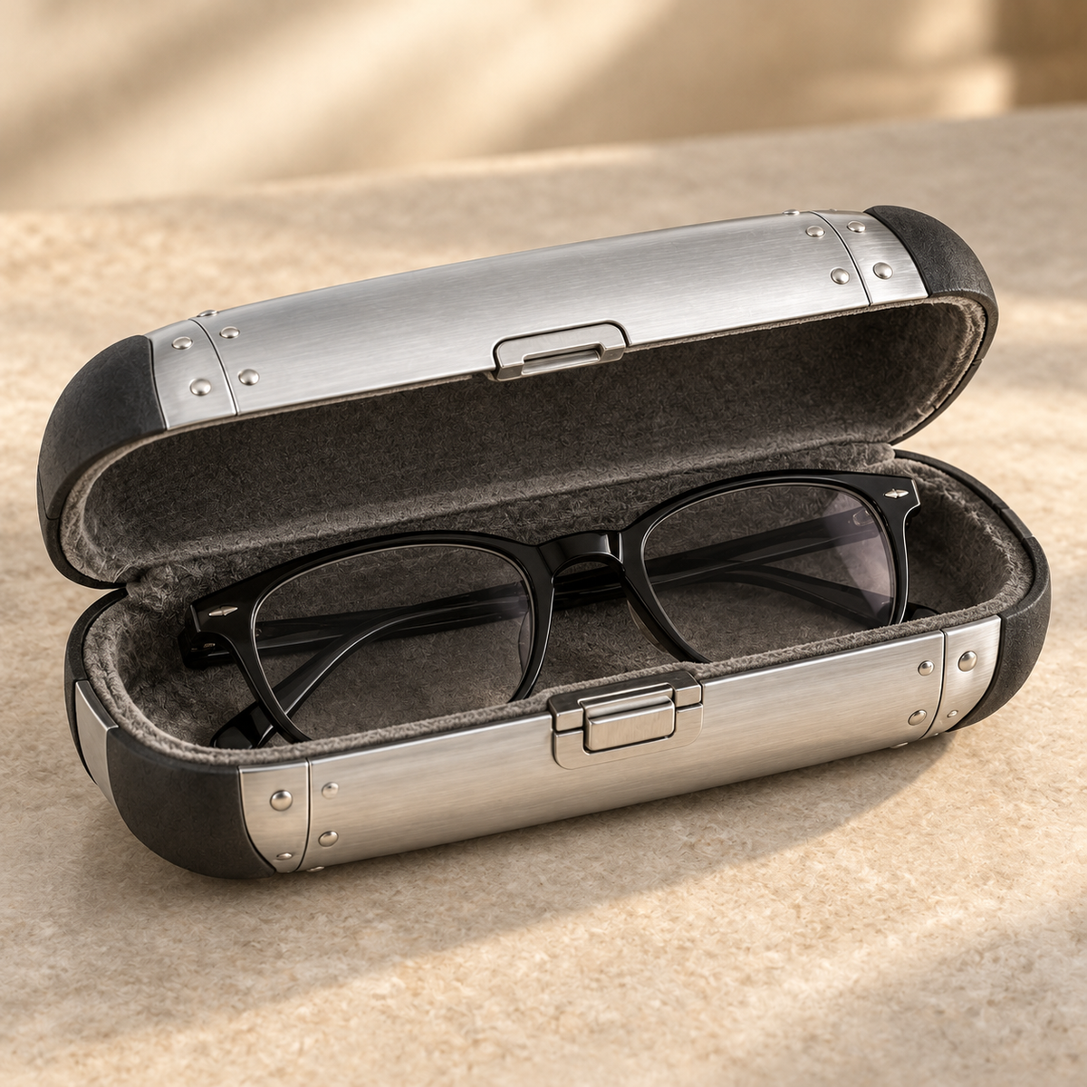 AeroShield Metal Eyeglass Case
