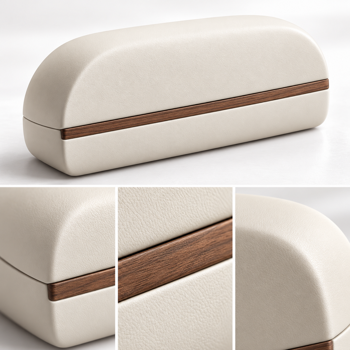 Modern Ivory Eyeglass Case
