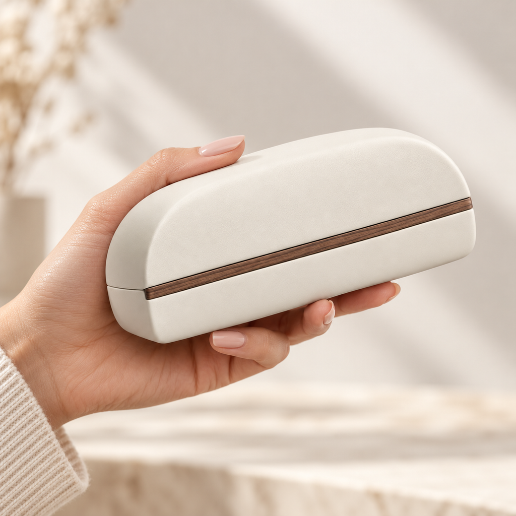 Modern Ivory Eyeglass Case
