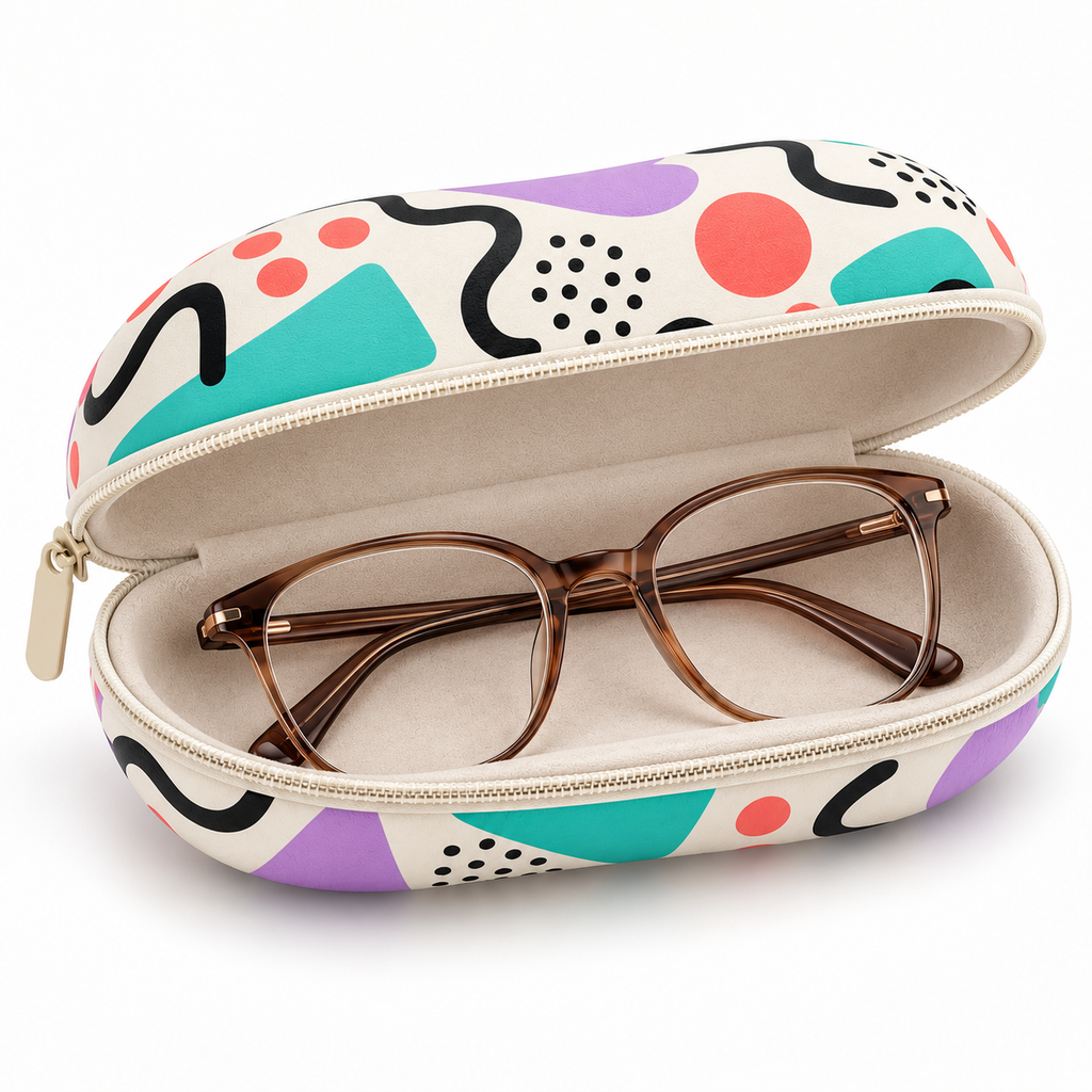 Playful Abstract Art Eyeglass Case
