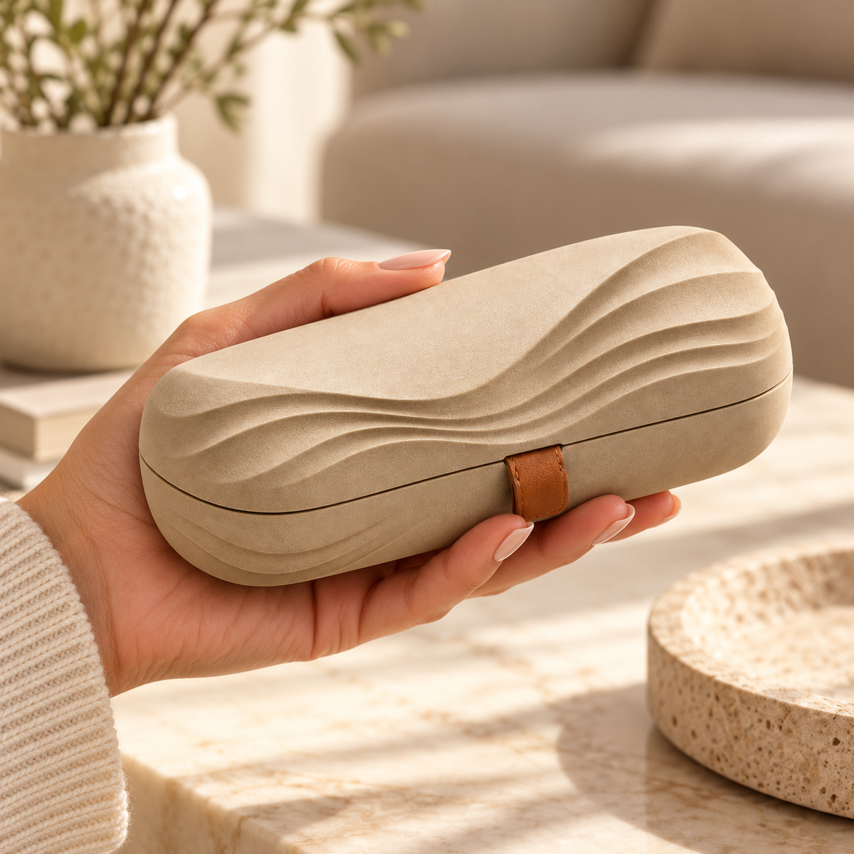 Sand Dune Sculptural Eyeglass Case