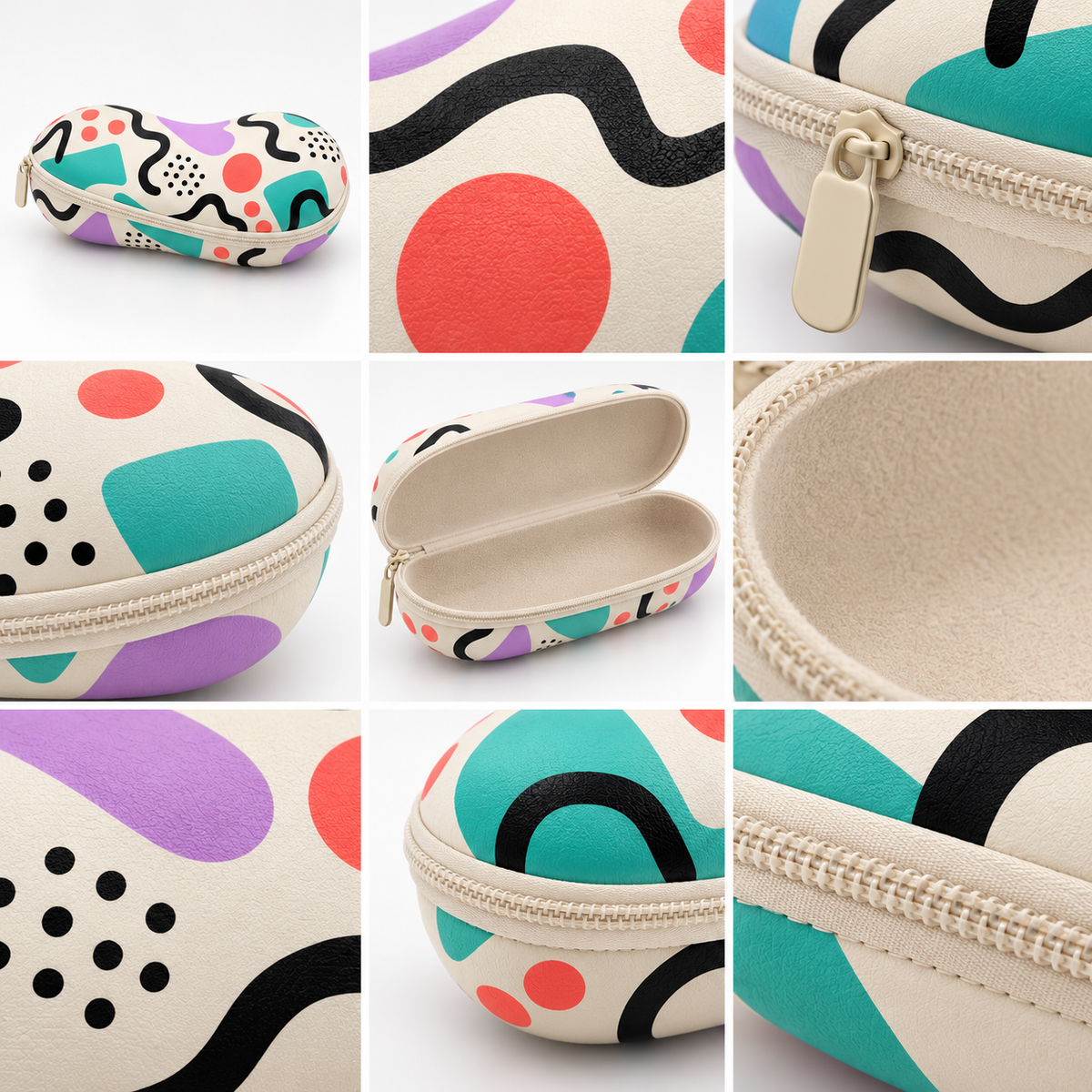 Playful Abstract Art Eyeglass Case