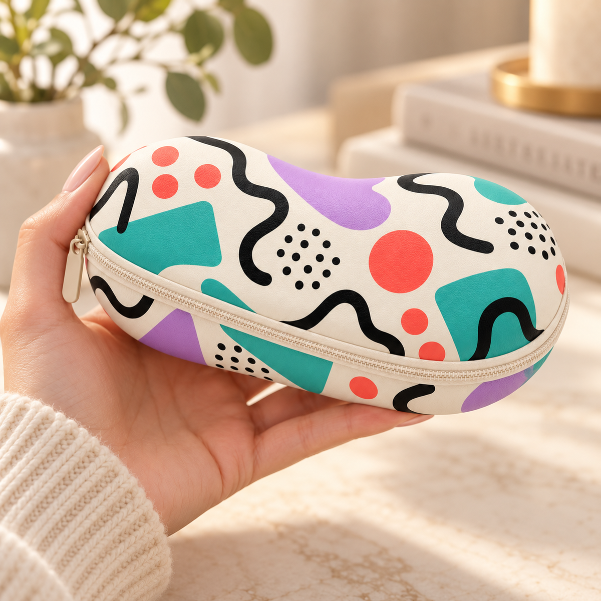 Playful Abstract Art Eyeglass Case