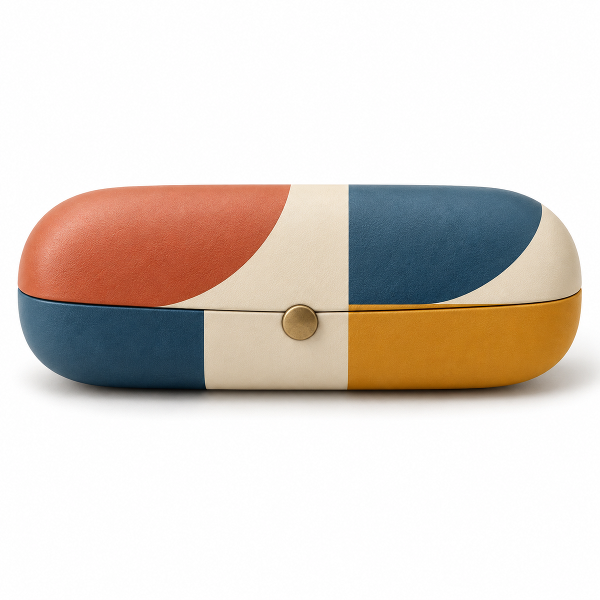 Retro Colorblock Eyeglass Case