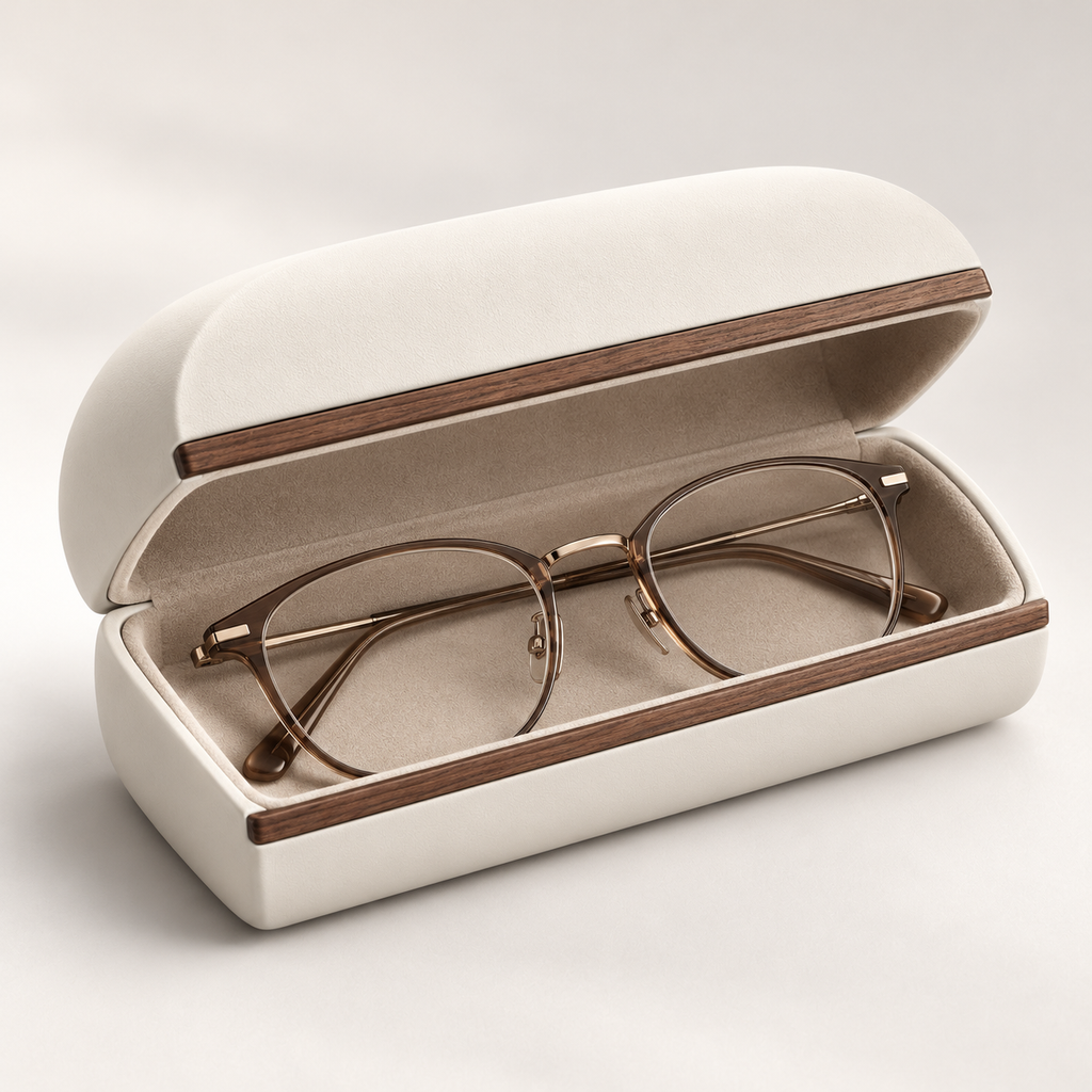 Modern Ivory Eyeglass Case